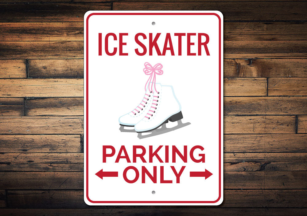 Ice Skater Parking Only Sign