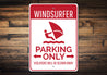 Windsurfer Parking Sign Aluminum Sign