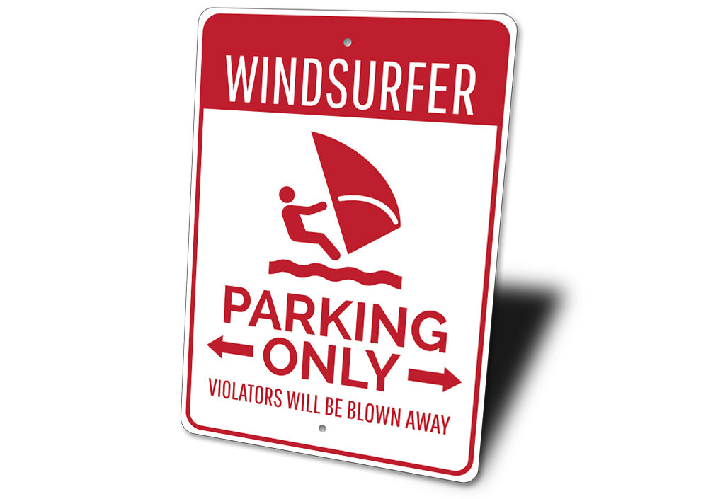 Windsurfer Parking Sign Aluminum Sign