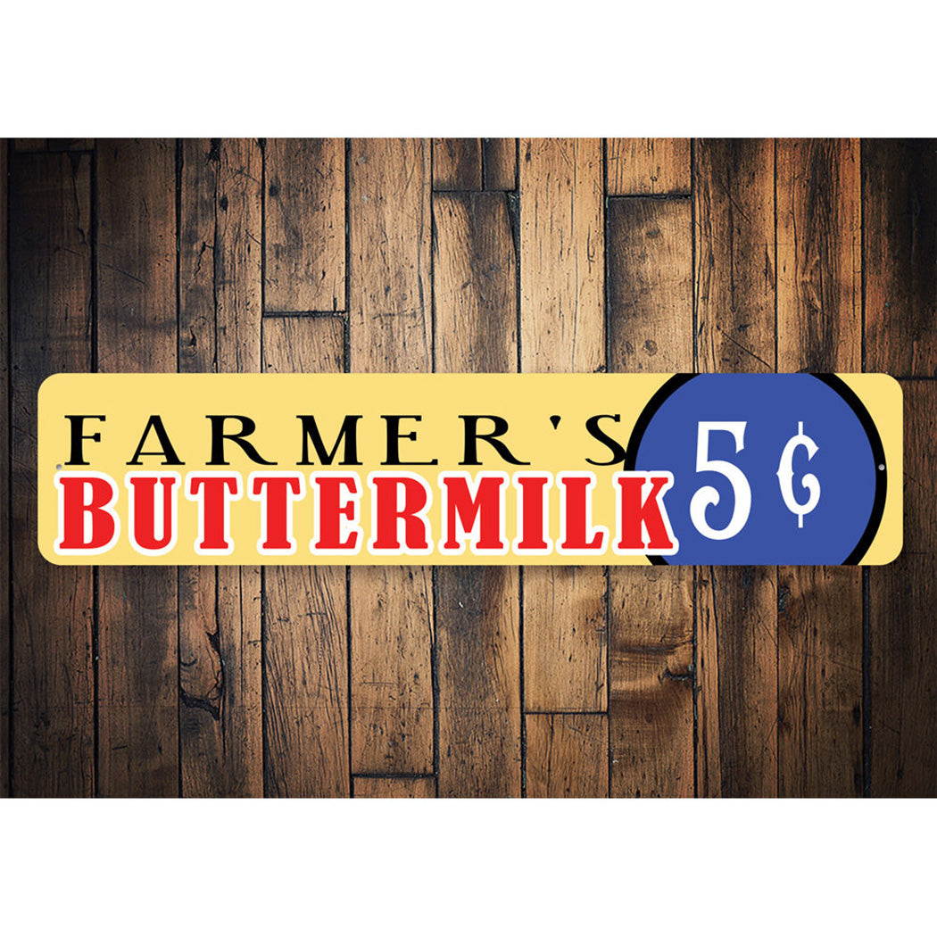 Farmer's Buttermilk 5 Cents Sign