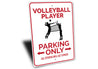 Volleyball Player Parking Sign