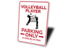 Volleyball Player Parking Sign