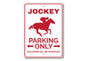 Jockey Parking Sign