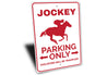 Jockey Parking Sign