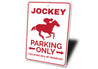 Jockey Parking Sign