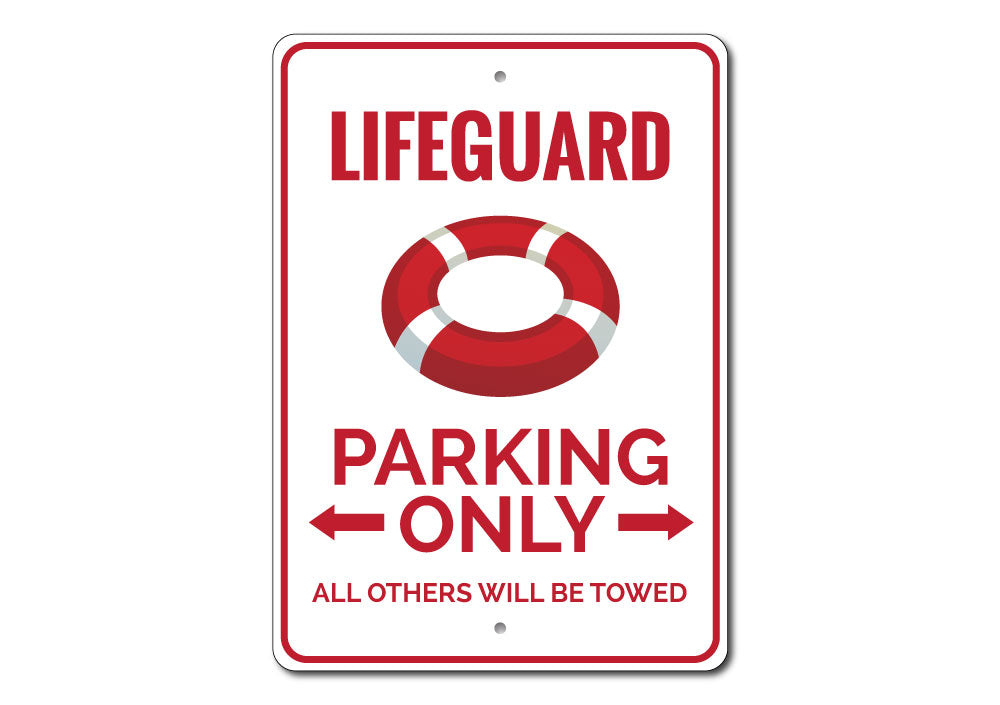 Lifeguard Parking Sign