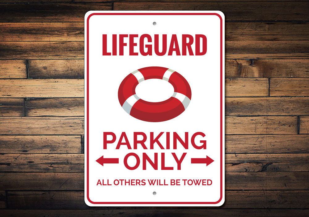 Lifeguard Parking Sign