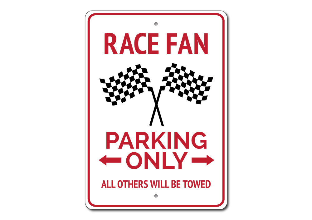 Race Fan Parking Sign