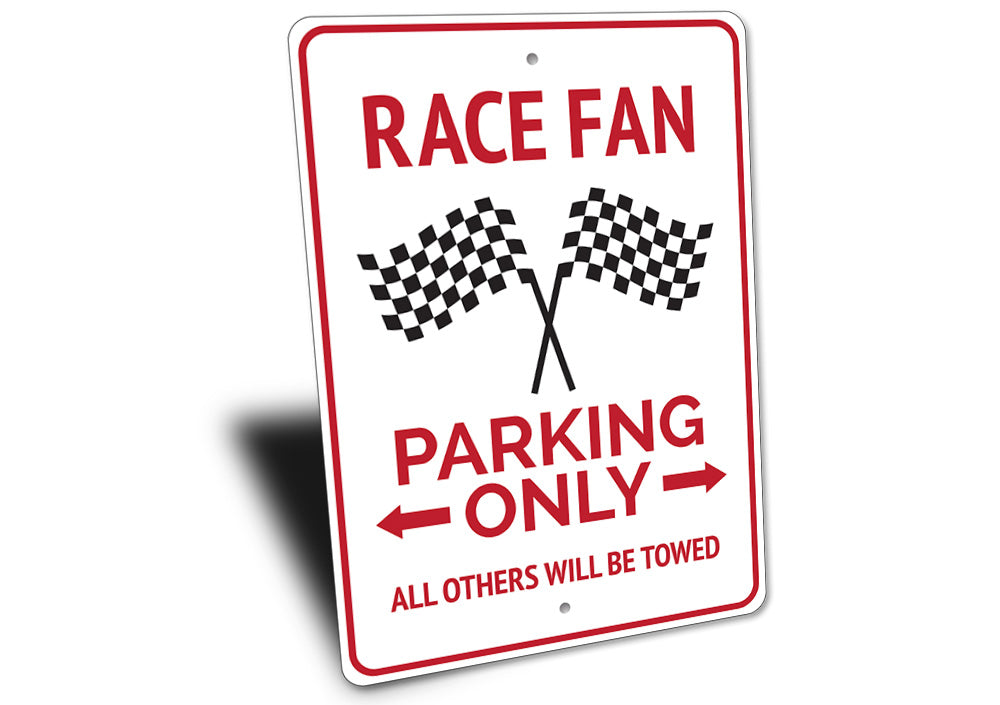 Race Fan Parking Sign