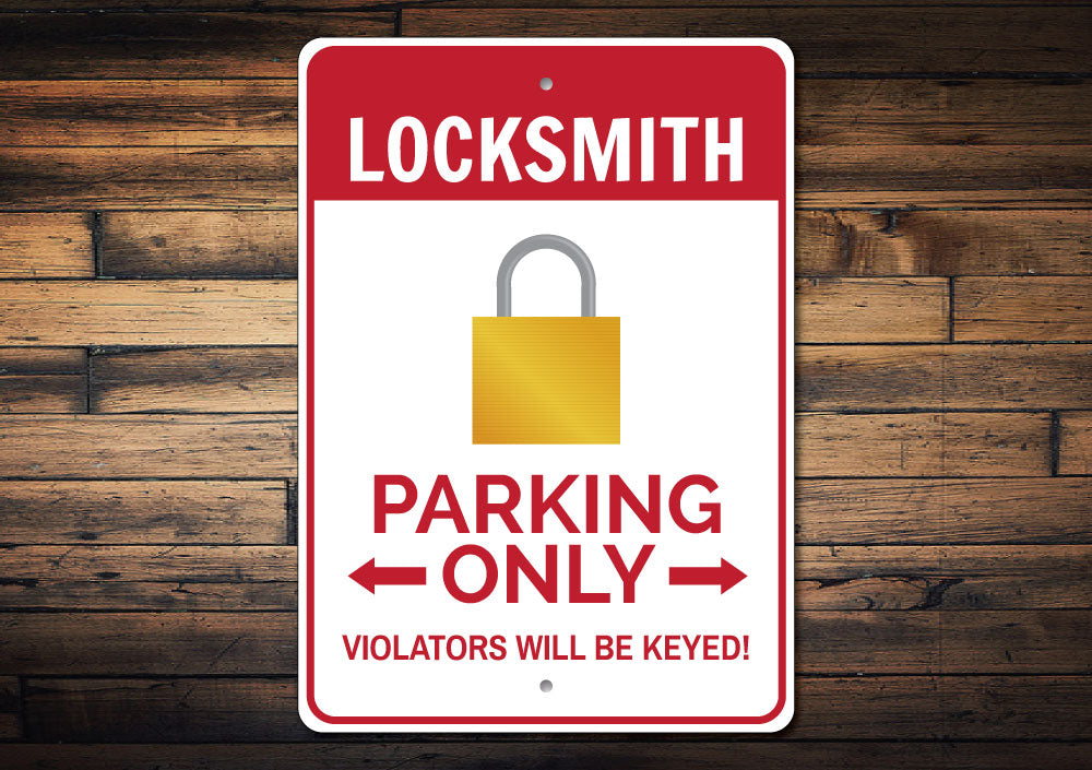 Locksmith Parking Sign