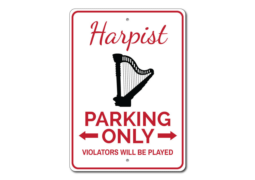 Harpist Parking Sign