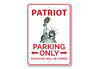 Patriot Parking Sign