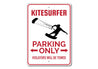 Kitesurfer Parking Sign