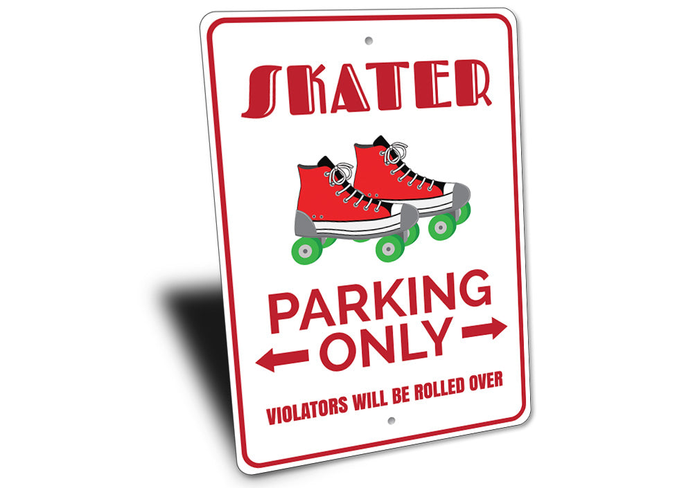 Roller Skate Parking Sign Aluminum Sign