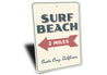 Surf Beach Sign