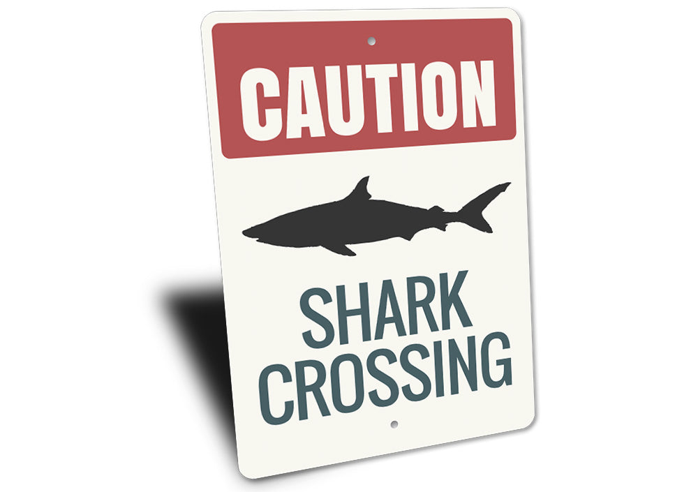 Shark Caution Sign Aluminum Sign