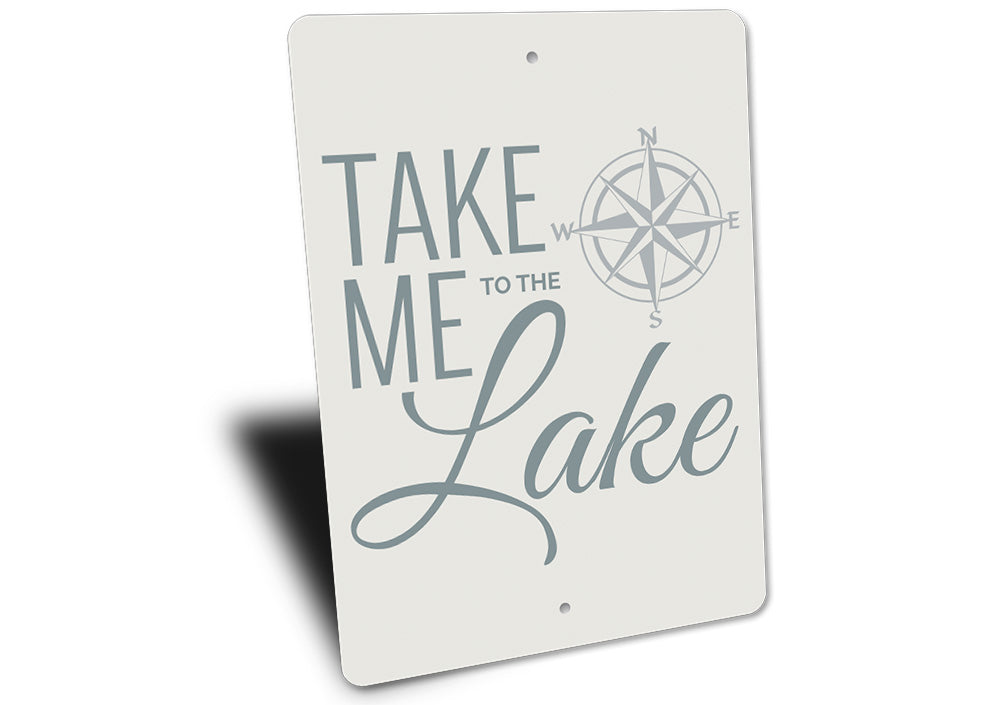 Lake Compass Sign