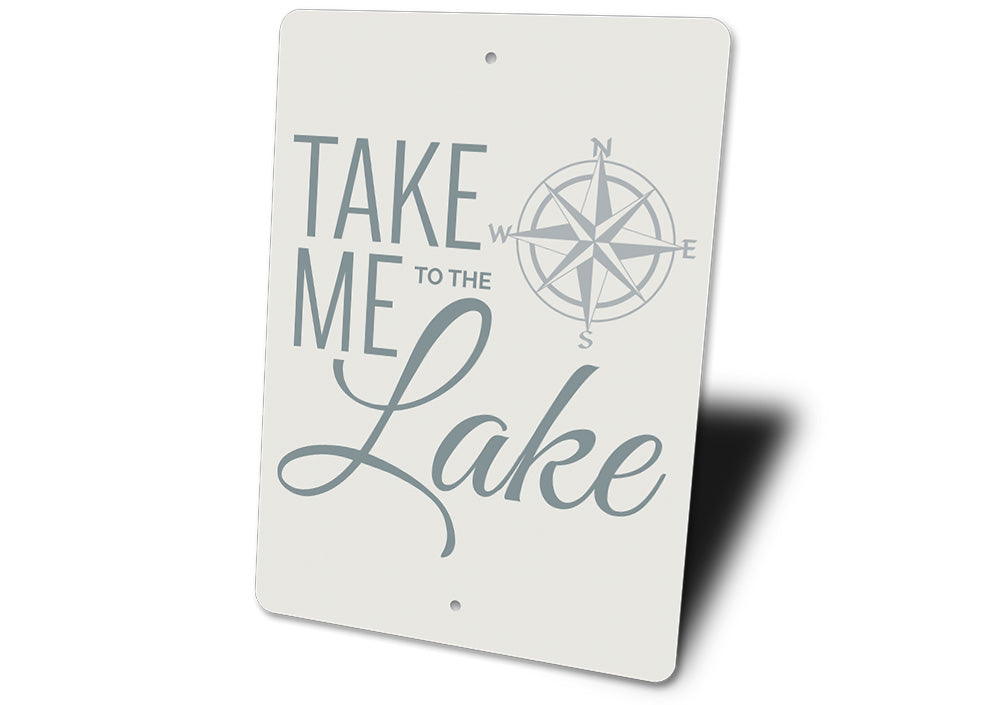 Lake Compass Sign