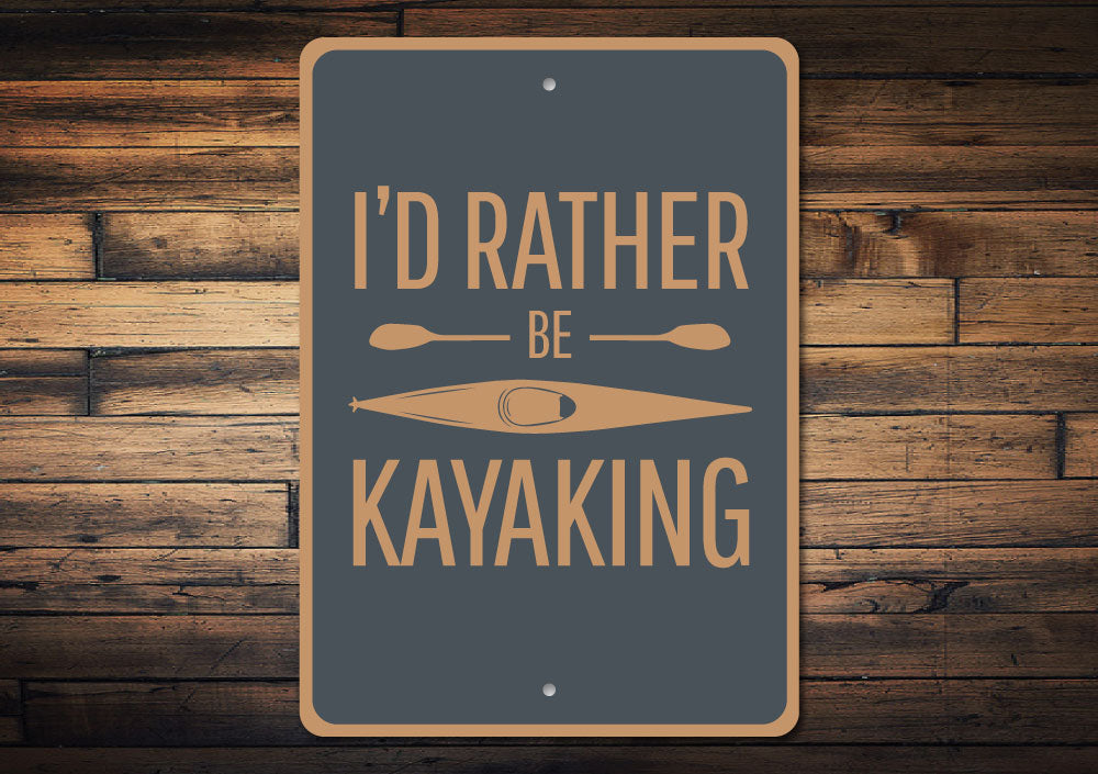 Kayaking Sign Aluminum Sign