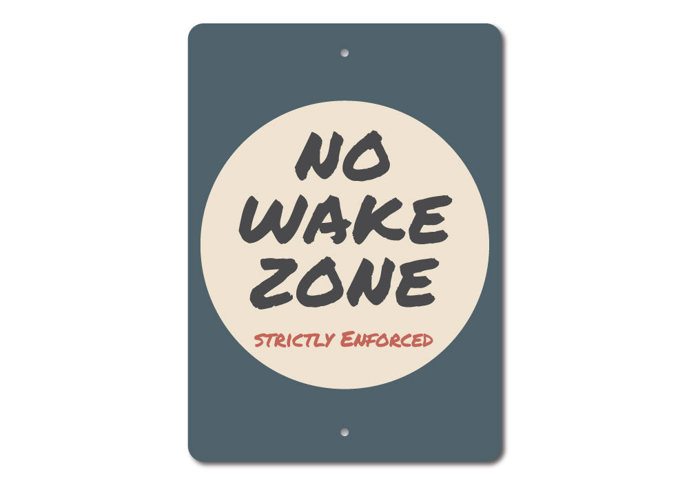 No Wake Zone Sign