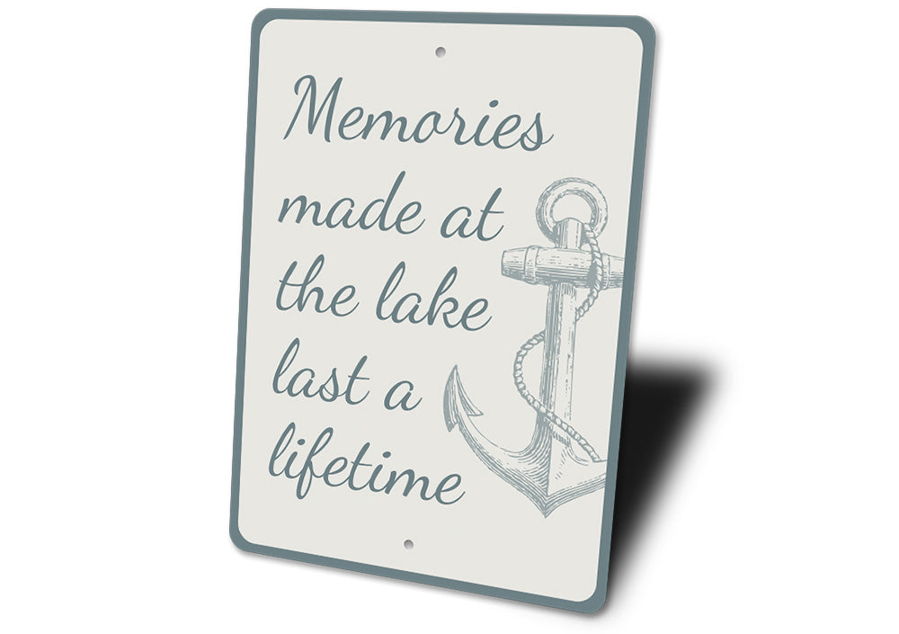 Memories Made at the Lake Sign