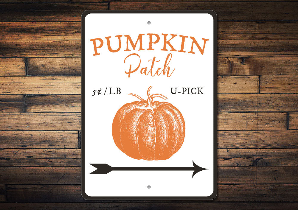 Pumpkin Patch Sign Aluminum Sign