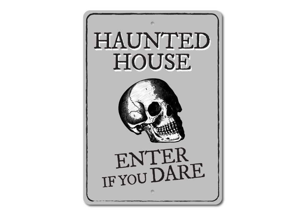 Skull Haunted House Sign