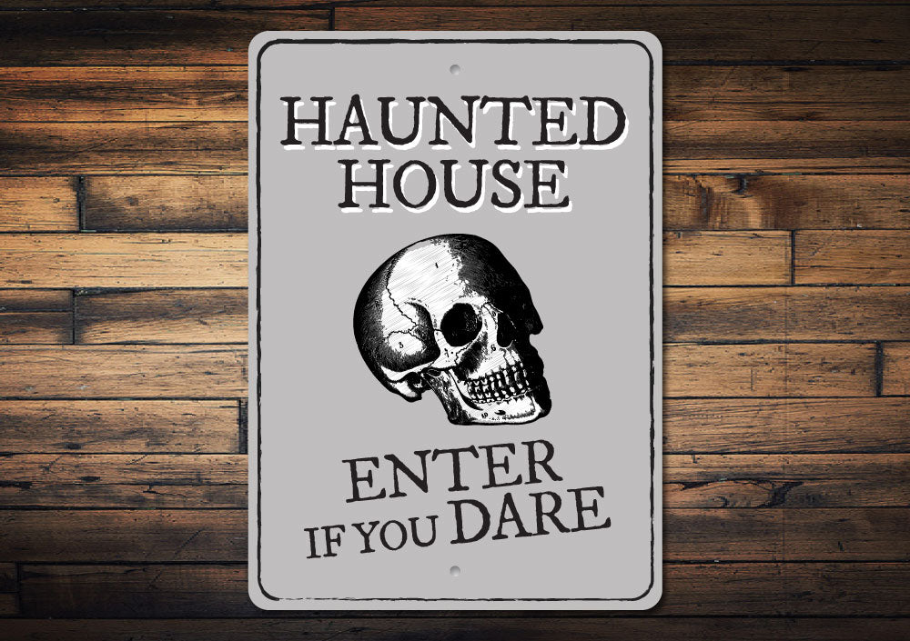 Skull Haunted House Sign