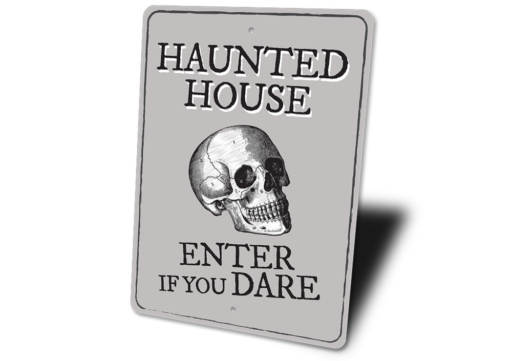 Skull Haunted House Sign