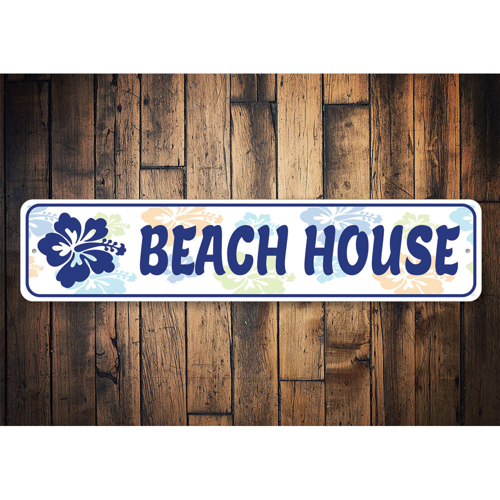 Beachy Flower Sign Aluminum Sign