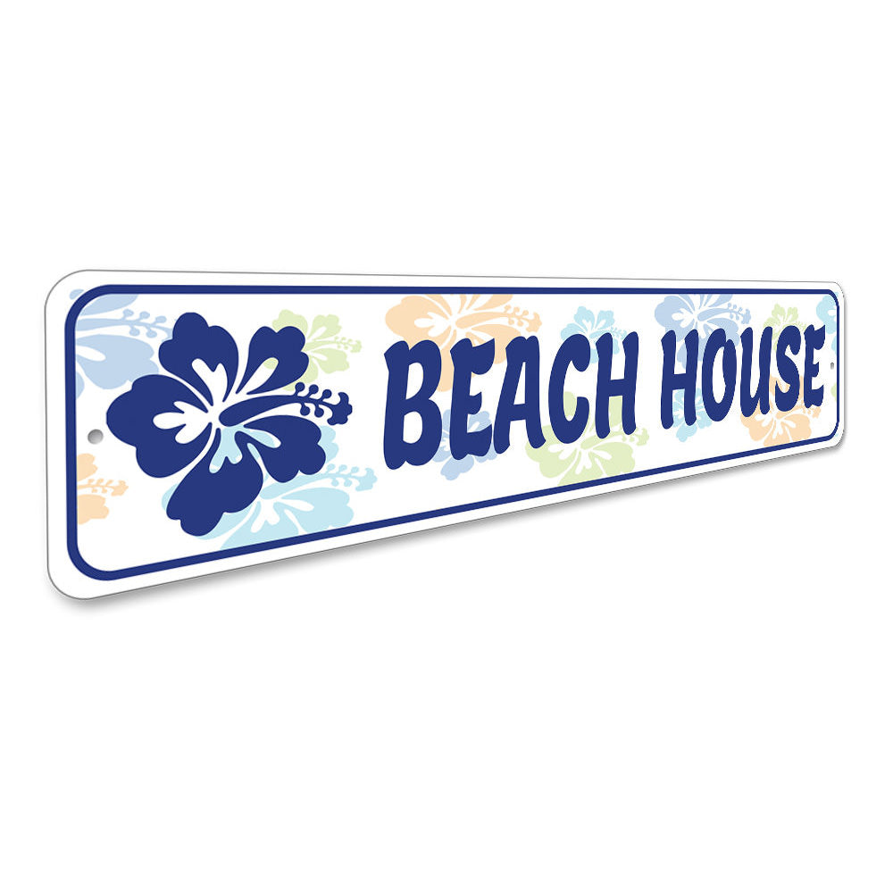 Beachy Flower Sign Aluminum Sign