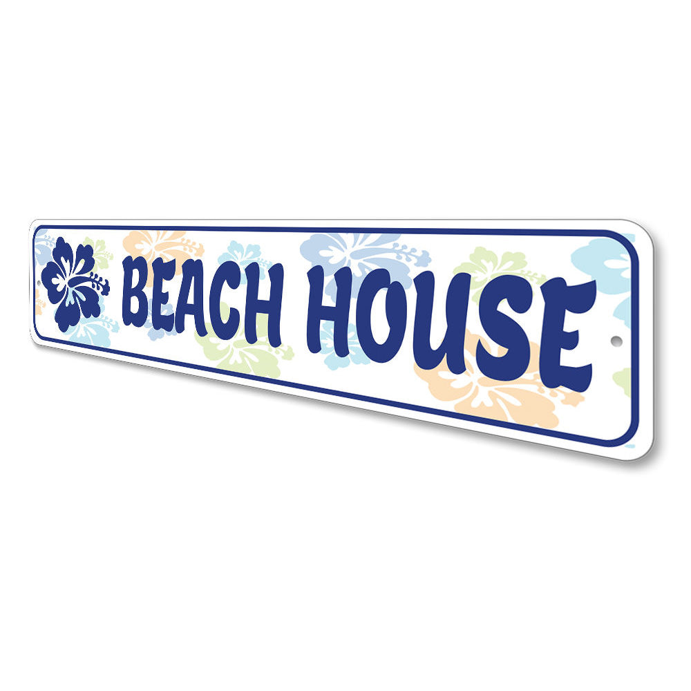 Beachy Flower Sign Aluminum Sign