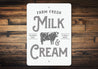 Milk & Cream Sign