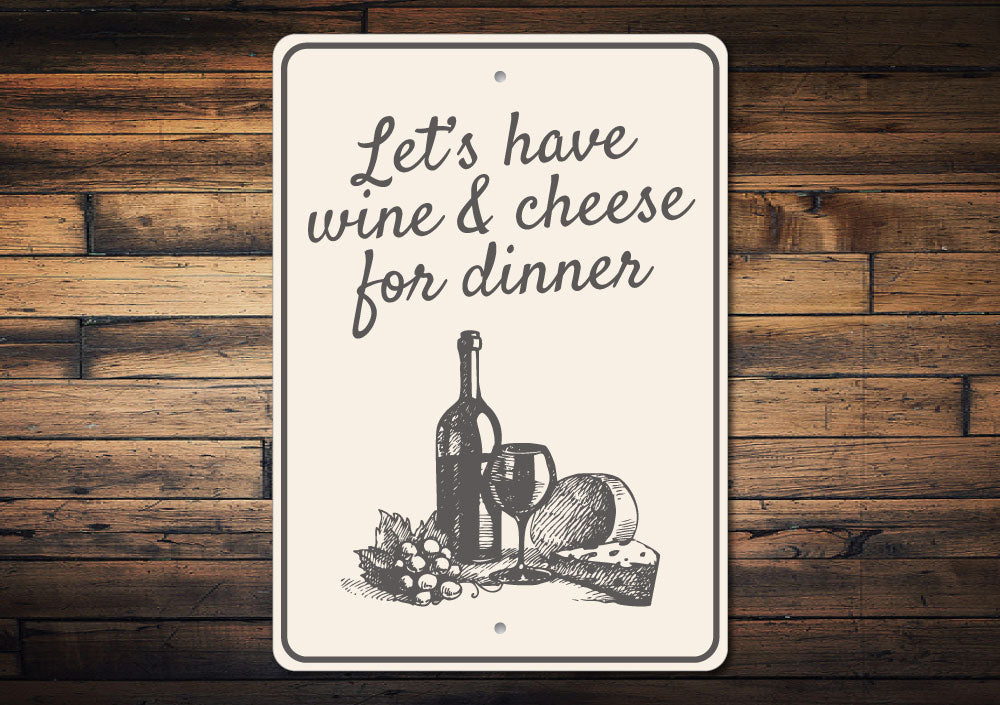 Wine & Cheese Sign