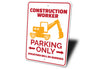 Construction Worker Parking Sign
