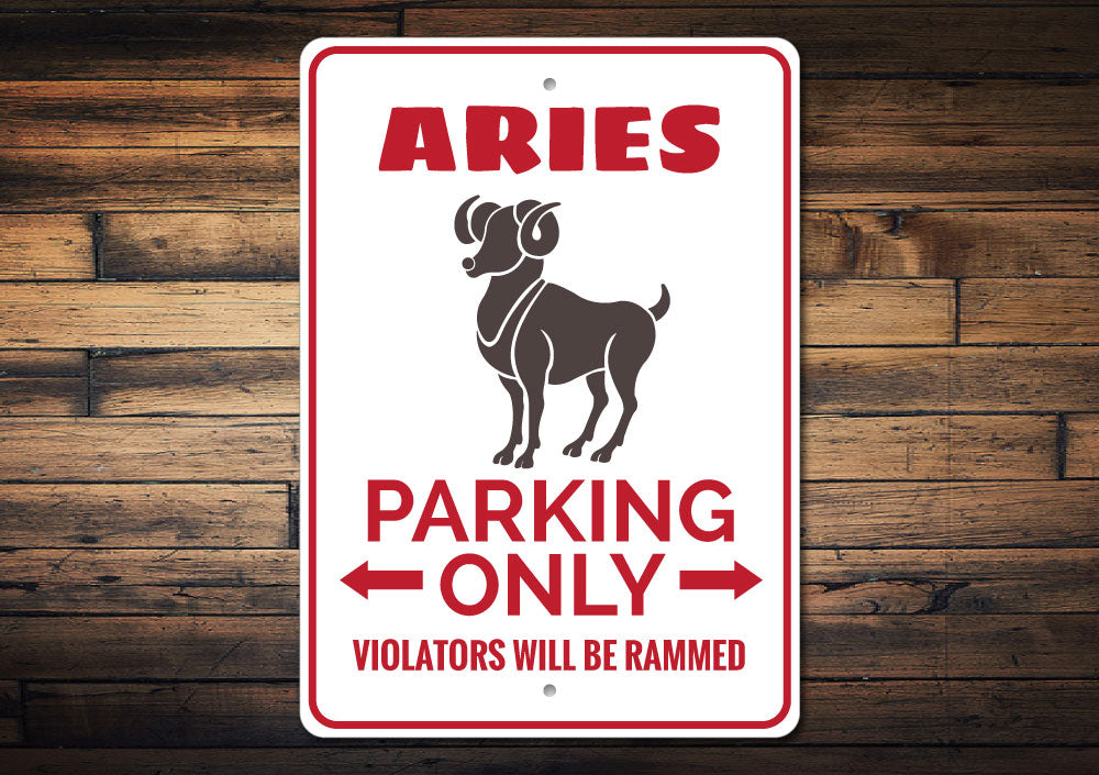 Aries Parking Sign