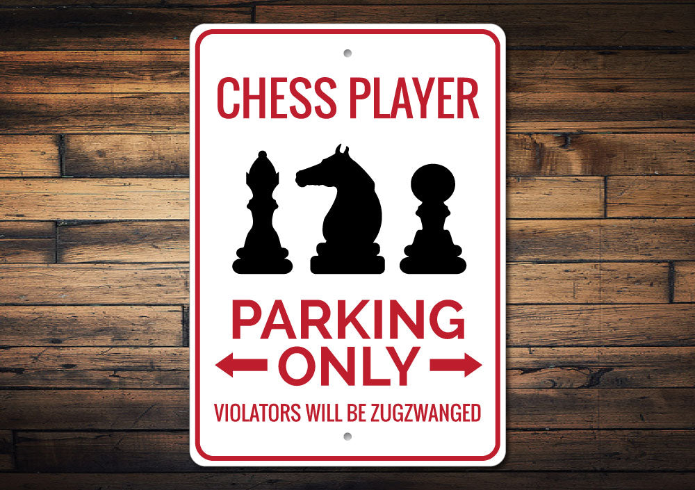 Chess Player Parking Sign