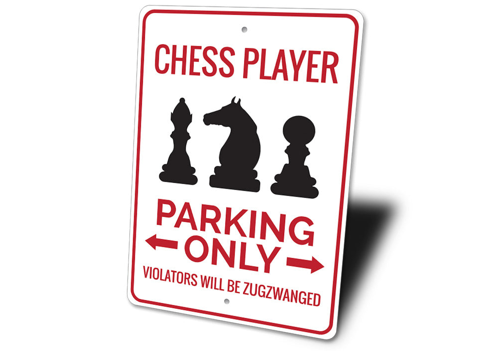 Chess Player Parking Sign