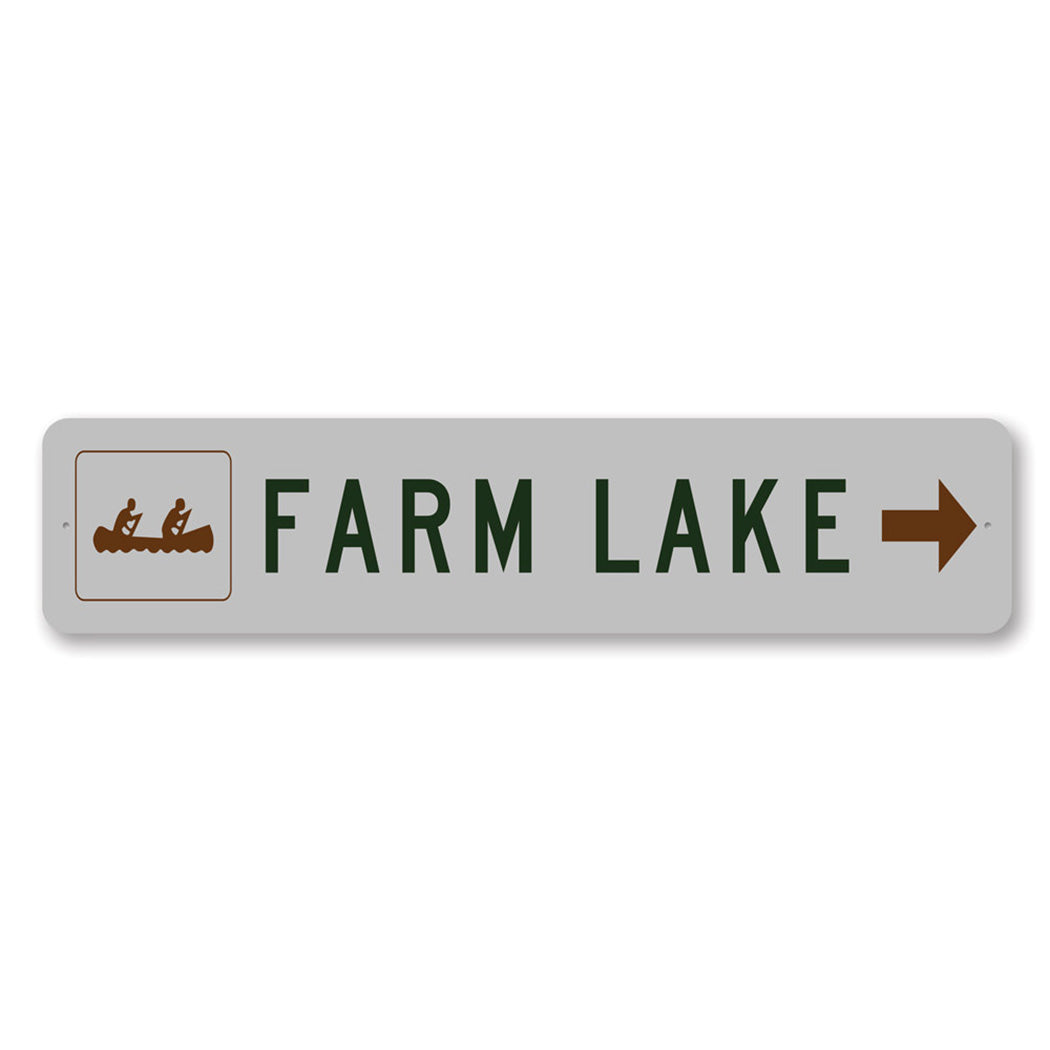 Canoe Farm Lake Arrow Sign