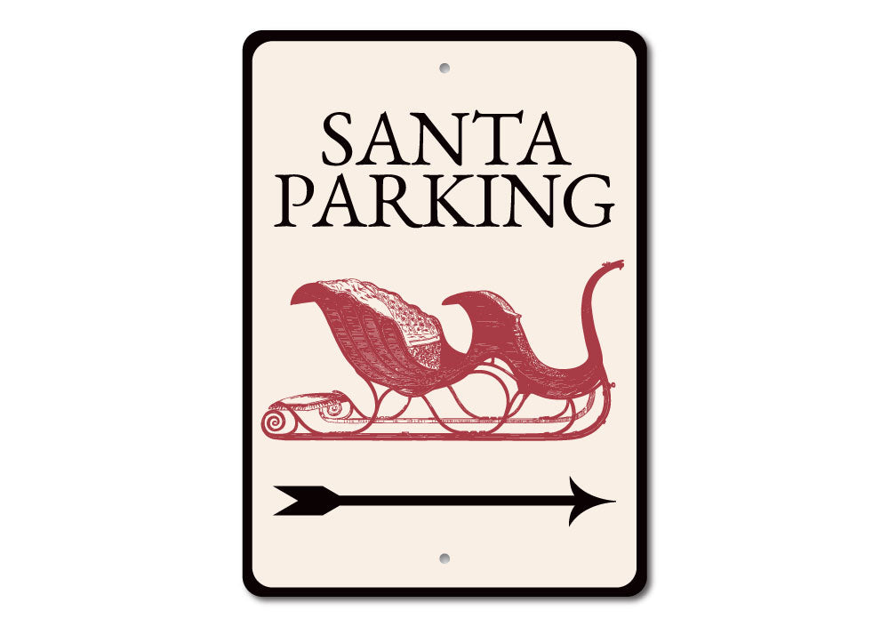 Santa Parking Arrow Sign