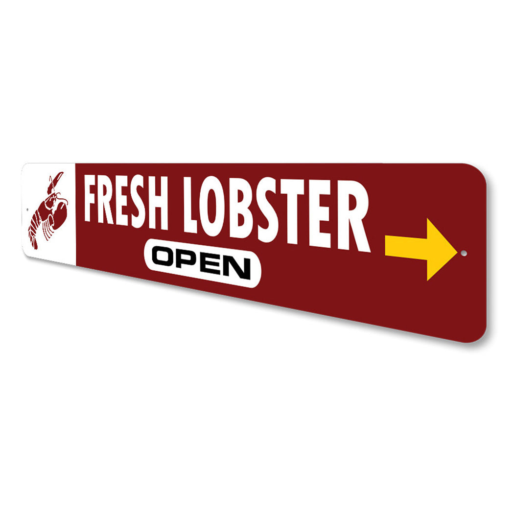 Fresh Lobster Open Restaurant Sign