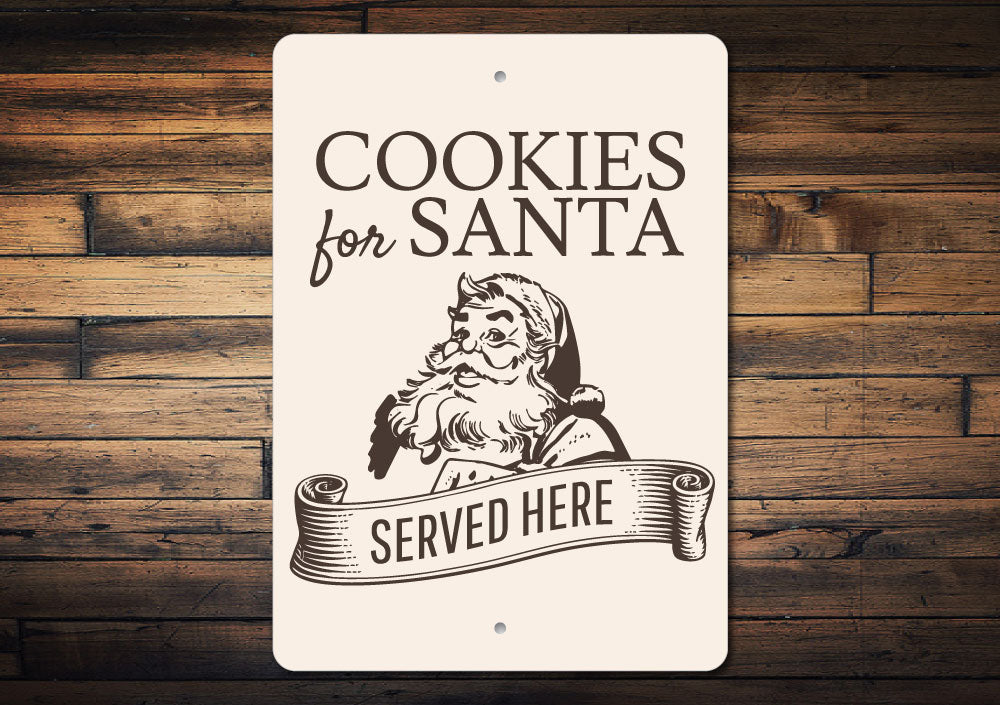 Cookies for Santa Served Here Sign