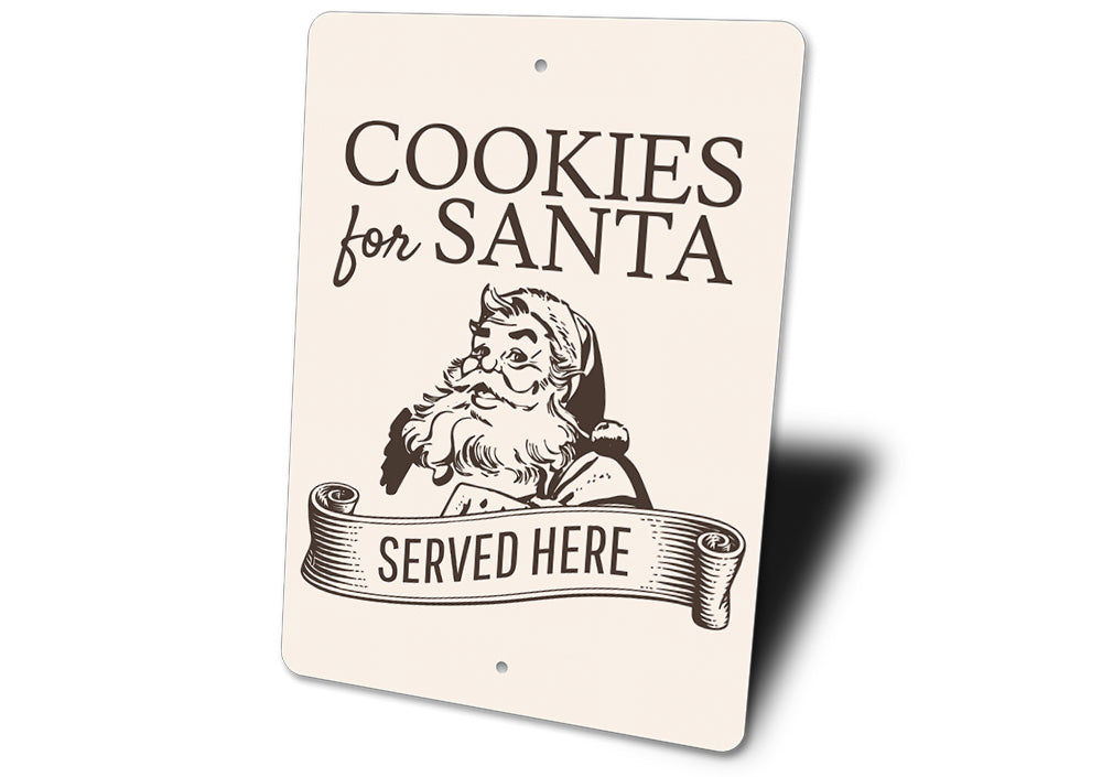 Cookies for Santa Served Here Sign