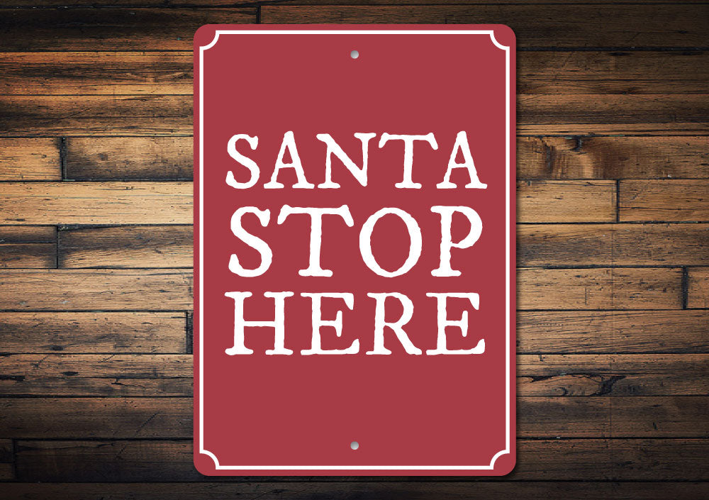 Santa Stop Sign