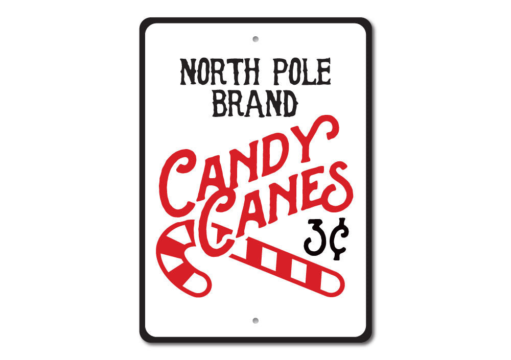 North Pole Candy Canes Sign