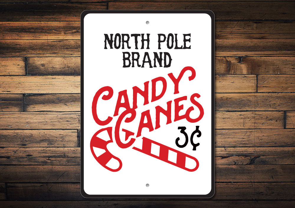 North Pole Candy Canes Sign