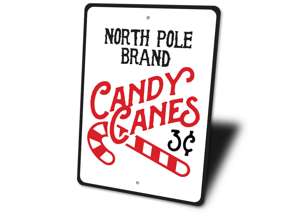 North Pole Candy Canes Sign