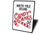 North Pole Candy Canes Sign