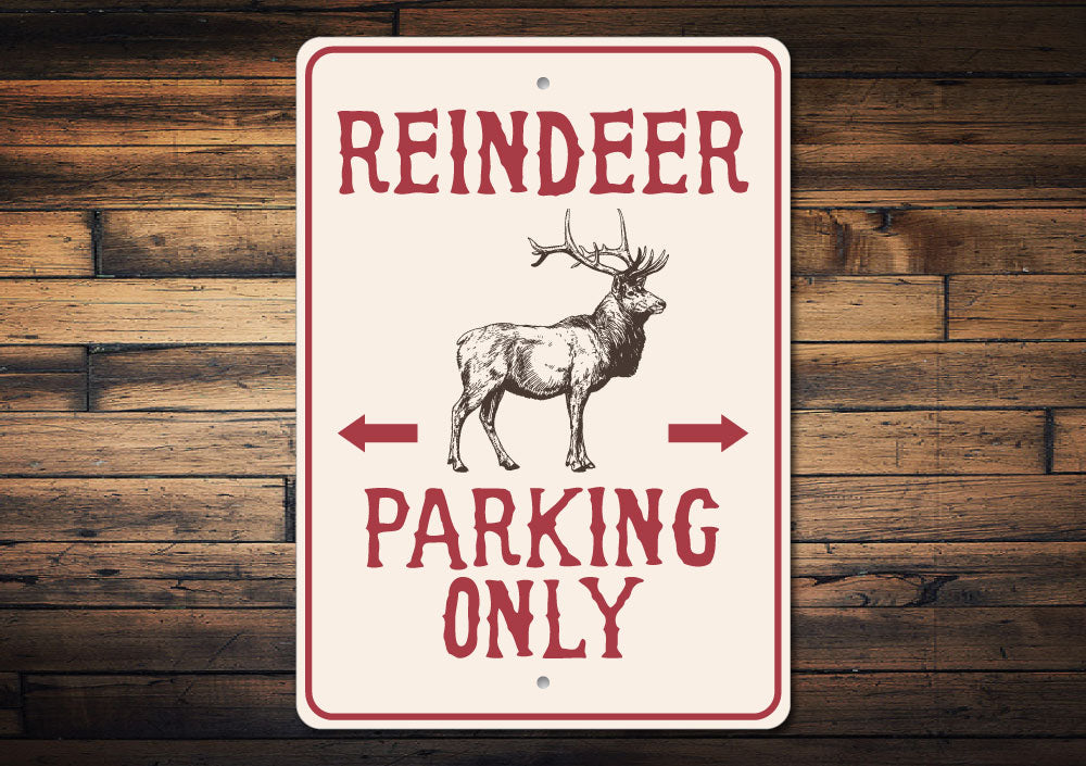 Reindeer Parking Sign