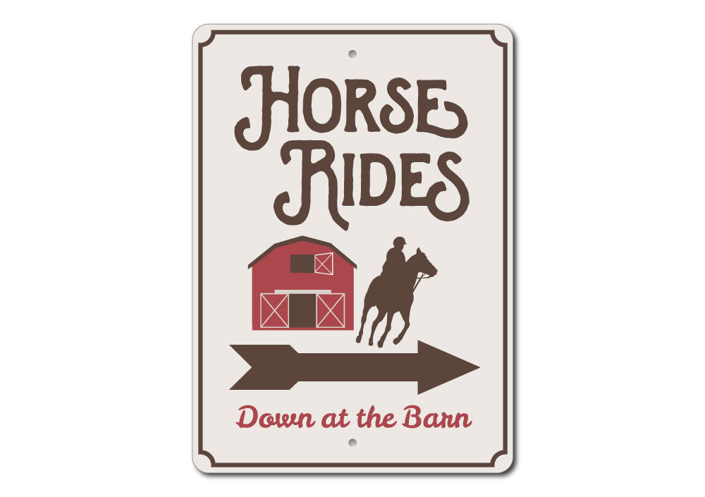 Horse Rides at the Barn Sign